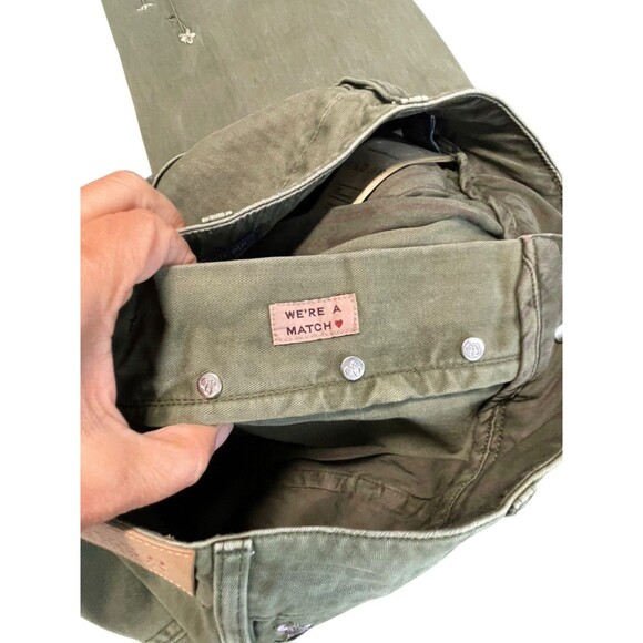 Scotch & Soda Floral-Embroidery Wide-Leg Trousers Pip Womens Green 26/30 Read - Picture 15 of 16